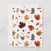 Herfstbladeren Thanksgiving-viering Kaart (Achterkant)