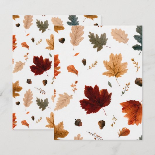 Herfstbladeren Thanksgiving-viering Kaart (Voorkant / Achterkant)