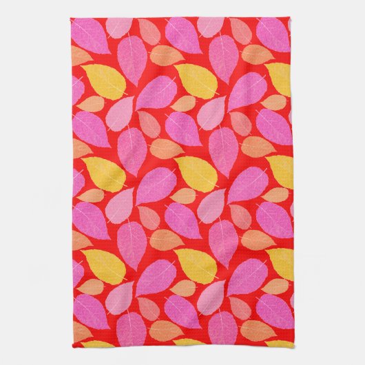 Herfstbladeren. Theedoek (Verticaal)