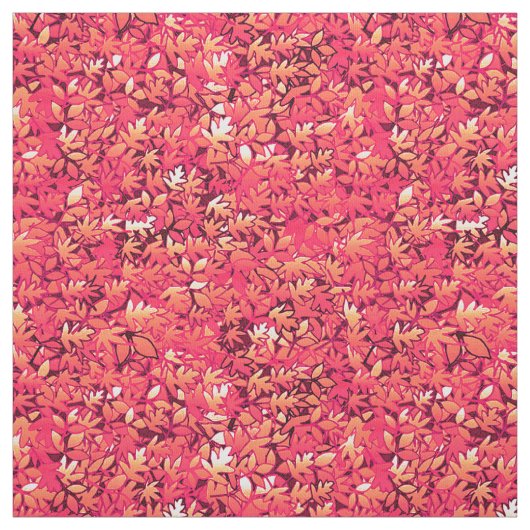 Herfstbladeren, tinten rood en oranje stof (Swatch)