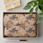 Herfstbladeren Tissuepapier Crème Beige Bruin