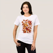 Herfstbladeren Tri-Blend shirt (Voorkant volledig)