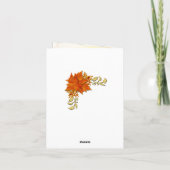 Herfstbladeren Trouw Dank Je Bedankkaart (Achterkant)