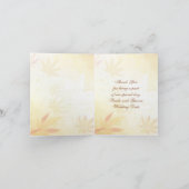 Herfstbladeren Trouw Dank Je Bedankkaart (Binnen)