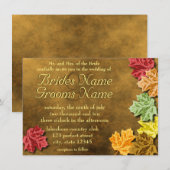 Herfstbladeren Trouw Uitnodiging (Voorkant / Achterkant)