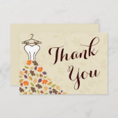 Herfstbladeren Trouwjurk Bedankt (Voorkant / Achterkant)