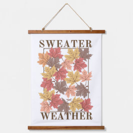 Herfstbladeren trui weer hangend wandkleed