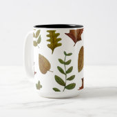 Herfstbladeren Tweekleurige Koffiemok (Voorkant links)