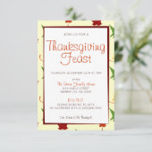 Herfstbladeren: uitnodiging voor Thanksgiving Gepe (Staand voorkant)