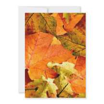 Herfstbladeren uitnodigingskaart.