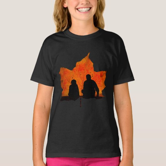 HERFSTBLADEREN VADER EN ZOON T-SHIRT (Voorkant)