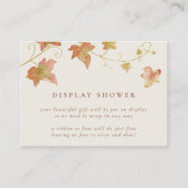 Herfstbladeren valdisplay Shower Informatiekaartje (Voorkant)