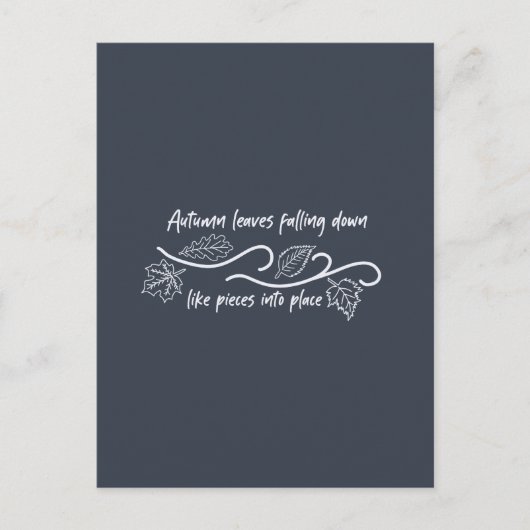 Herfstbladeren vallen als stukjes op hun plaats briefkaart (Voorkant)