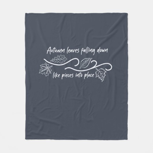 Herfstbladeren vallen als stukjes op hun plaats fleece deken (Voorkant)