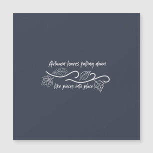 Herfstbladeren vallen als stukjes op hun plaats magnetische uitnodiging