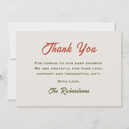 Herfstbladeren vallen een beetje Pompoen Baby Show Bedankkaart