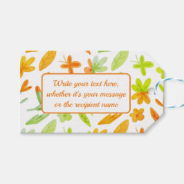 Herfstbladeren Vallen Gelukkig Thanksgiving Cadeau Cadeaulabel