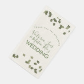 Herfstbladeren vallen groen dank je wel   servet (Hoek)