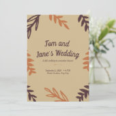 Herfstbladeren vallen kaart (Staand voorkant)