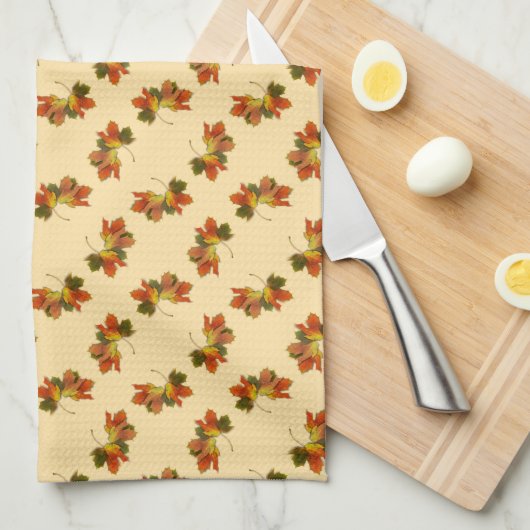 Herfstbladeren vallen theedoek (Quarter Fold)