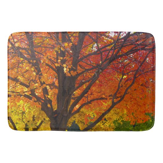 Herfstbladeren van geel en Sinaasappel Foto Badmat (Voorkant)