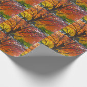 Herfstbladeren van geel en Sinaasappel Foto Cadeaupapier (Hoek)