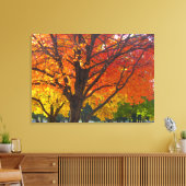 Herfstbladeren van geel en Sinaasappel Foto Canvas Afdruk (Insitu (Woonkamer))