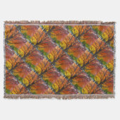 Herfstbladeren van geel en Sinaasappel Foto Deken (Voorkant)