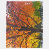 Herfstbladeren van geel en Sinaasappel Foto Fleece Deken (Voorkant)