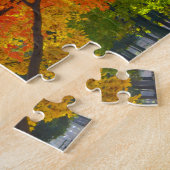 Herfstbladeren van geel en Sinaasappel Foto Legpuzzel (Zijkant)