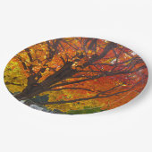 Herfstbladeren van geel en Sinaasappel Foto Papieren Bordje (Gekanteld)