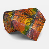 Herfstbladeren van geel en Sinaasappel Foto Stropdas (Opgerold)