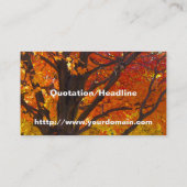 Herfstbladeren van geel en Sinaasappel Foto Visitekaartje (Achterkant)