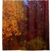 Herfstbladeren van geel Sinaasappel bruin groen Douchegordijn (Voorkant)