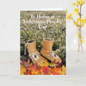 herfstbladeren van mocassins op de Dag van de Inhe Kaart (Gele Bloem)