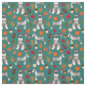 herfstbladeren van schnauzer stof (Swatch)