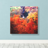 Herfstbladeren verkleurend canvas afdruk (Insitu (Houten vloer))