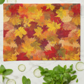 Herfstbladeren - Vier de schoonheid van de herfst Theedoek (Gevouwen)
