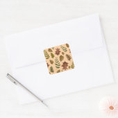 Herfstbladeren Vierkante Sticker (Envelop)