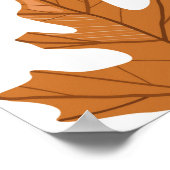 Herfstbladeren vintage naadloos patroon op witte b poster (Hoek)