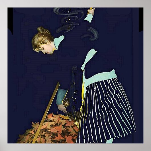 Herfstbladeren Vuur door C Coles Phillips Poster (Voorkant)
