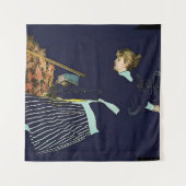 Herfstbladeren Vuur door C Coles Phillips Wandkleed (Voorkant (horizontaal))