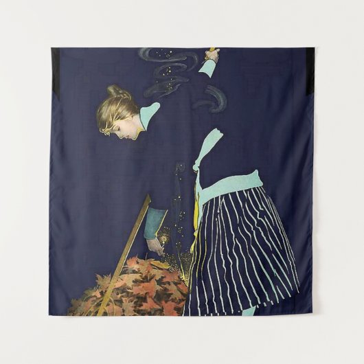 Herfstbladeren Vuur door C Coles Phillips Wandkleed (Voorkant)