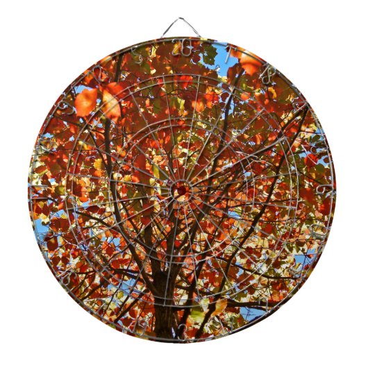 Herfstbladeren Vuurwerk Dartbord (Voorkant)