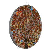 Herfstbladeren Vuurwerk Dartbord (Voorkant Links)