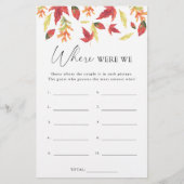 Herfstbladeren - Waar waren we bruidsbeursspel (Voorkant)