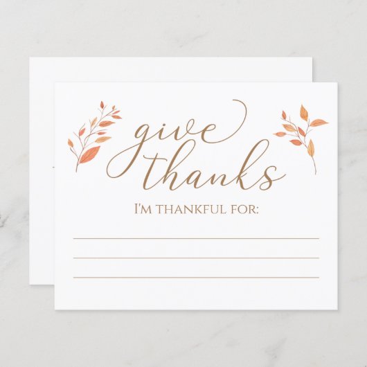 Herfstbladeren waarvoor ik dankbaar ben Dankbare T (Voorkant / Achterkant)