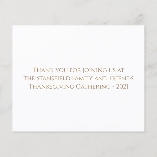 Herfstbladeren waarvoor ik dankbaar ben Dankbare T (Achterkant)