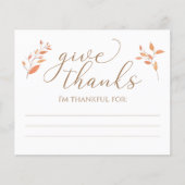 Herfstbladeren waarvoor ik dankbaar ben Dankbare T (Voorkant)