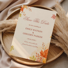 Herfstbladeren Warm Elegant Save The Date